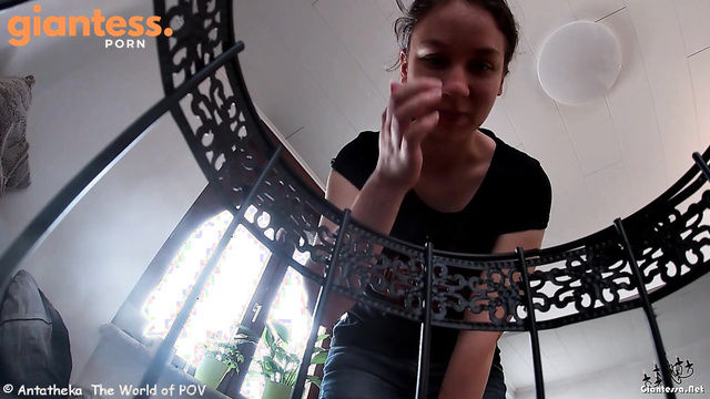 German Giantess The Vore Store - Liska VS Tiny Gang In Her Slippers Under Her Big Feet