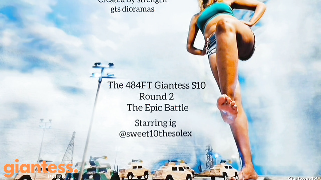 Strength GTS Dioramas - Epic Battle With Military Troops By Ebony Giantess Round 2