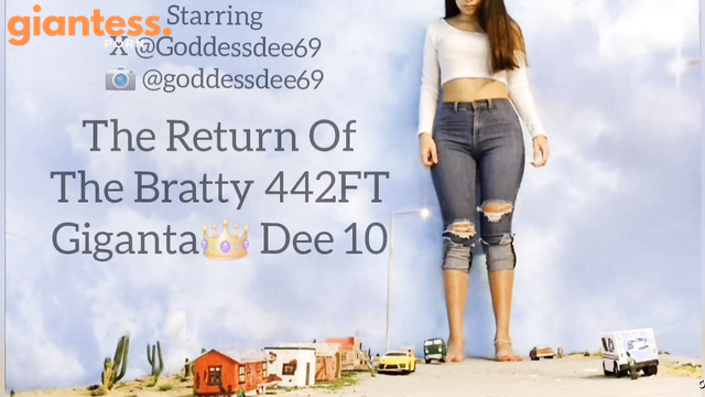 Strength GTS Dioramas - Return Of The Bratty And Mad Barefoot Giantess Terrifying Tiny City