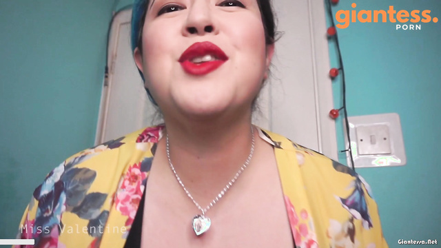 Miss Valentine - Hungry Giantess Comes Across A Tiny Chocolate Man And Decides To Eat Him