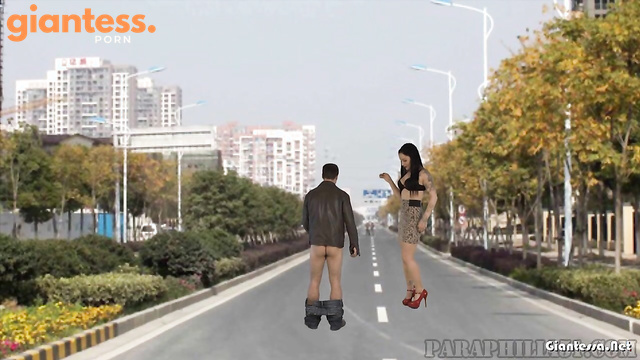 Paraphilia51 - Growing Threat For A Brunette Giantess In Red High Heels