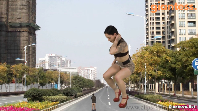 Paraphilia51 - Growing Threat For A Brunette Giantess In Red High Heels