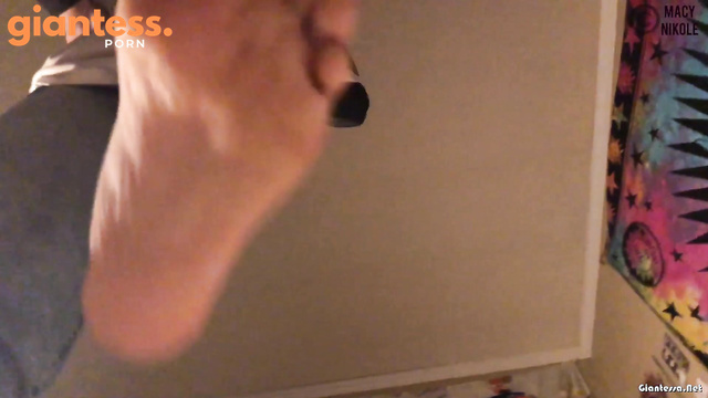 Macy Nikole - Giantess In Blue Jeans Hunts Her Helpless Tiny Victim From A Barefoot POV