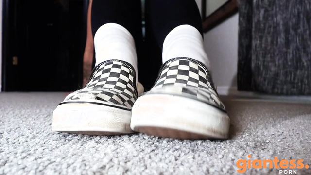 Your Favorite Giantess - Brunette MILF Giantess Foot Growth And Total Vans Sneaker Destruction
