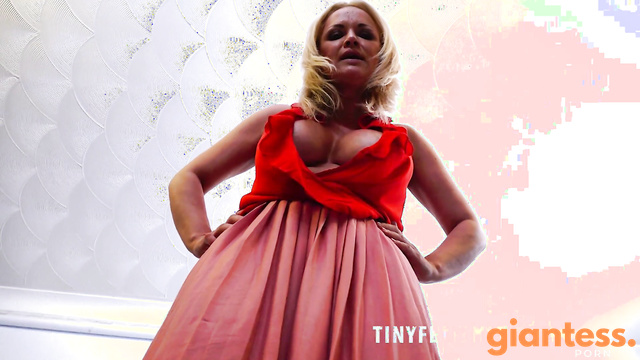 Tinyfetishfun – Sexy Blonde Talking to Small Man Part 7