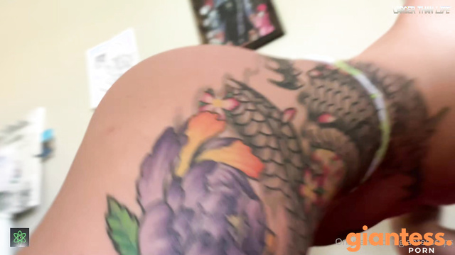Larger Than Life - Giantess Finds Her Shrunk Boyfriend Jerking To Used Panties