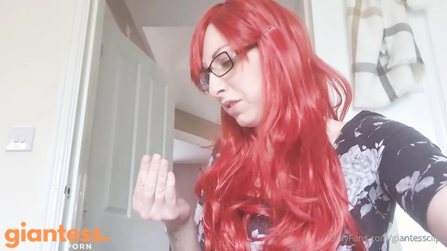 Larger Than Life - Redhead Giantess Crushes Eats And Sits On Shrunken Family