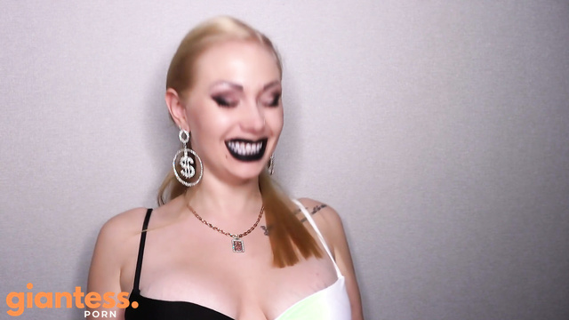 Giantess Swallowing Her Shrinking Slaves In Front Of The Eyes Of Her New Food