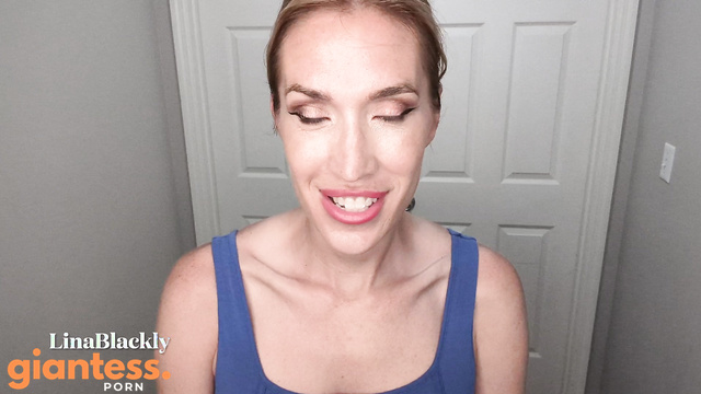 Lina Blackly - Shrunken Date with Giantess Works Hard as Her Sex Toy