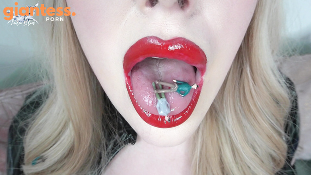Lulublue - Giantess Eats Handfuls of Tiny Men