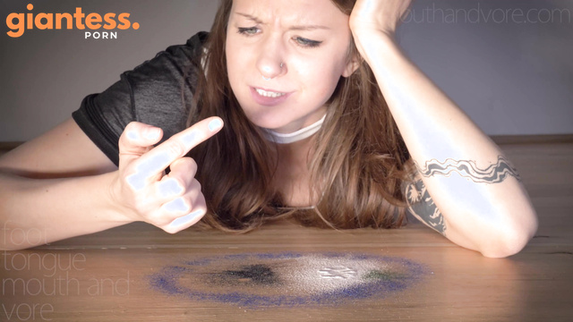 Foot Tongue Mouth and Vore - Giant ﻿Alice’s Stomping in New Nylons