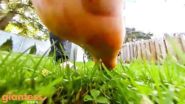 CANADIAN AND ASIAN GIANTESS FANTASY - Chased Around Eclipses Backyard