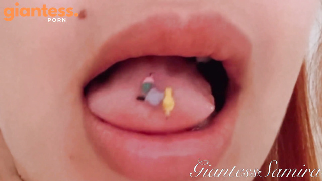 Giantess Samira - Giantess Drool on Tiny Toys