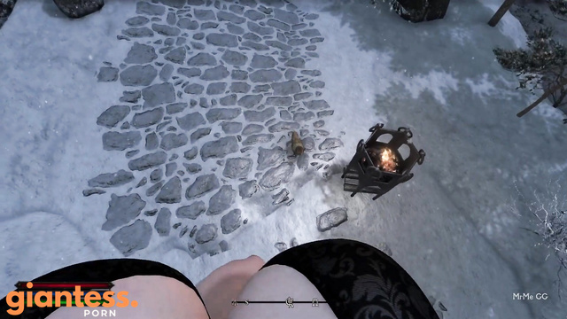 Giantess Redhead Grows Enormous and Takes Over a Snowy Winter City