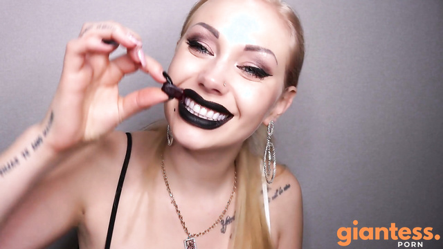 Mistress Misha Goldy - Giantess Swallowing Her Gummy Slaves In Front Of Your Eyes