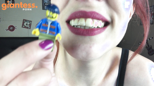 Candystart - Giantess Tongue Fetish Temptations with a Lego Boy