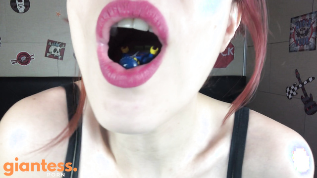 Candystart - Giantess Tongue Fetish Temptations with a Lego Boy