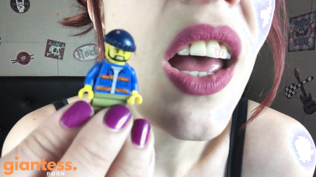 Candystart - Giantess Tongue Fetish Temptations with a Lego Boy