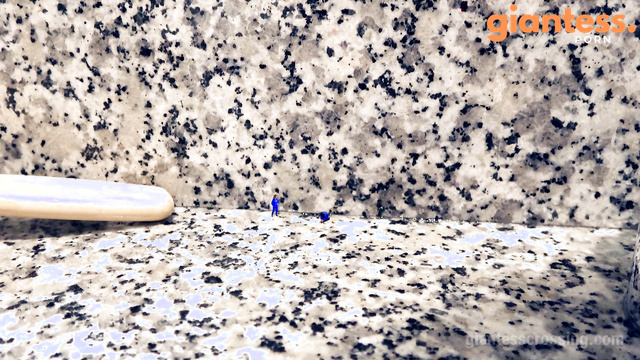Giantess Loryelle - Giantess Unaware Mistakenly Destroying the Tiny Blue Bugs