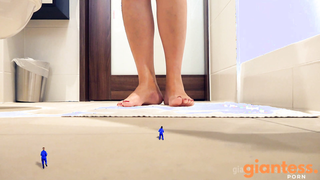 Giantess Loryelle - Giantess Unaware Mistakenly Destroying the Tiny Blue Bugs