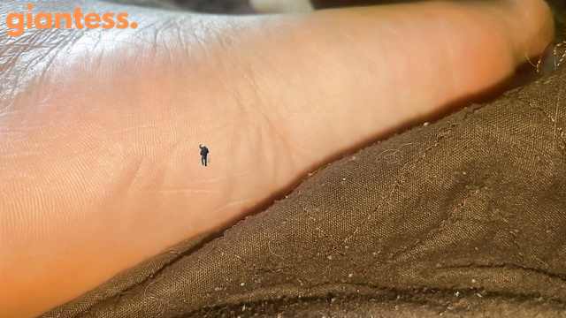 MXDominionakaCrushGoddess Clips - Tiny Teenie Playfully Exploring the Giantess’s Soles