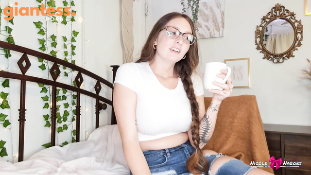 Request - Giantess Seductive Lunch in Lingerie for Her Tiny Boyfriend