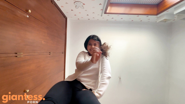 Rise of the Giantess - Giant Goddess Kelly Stepping and Sitting Over the Mini Guys