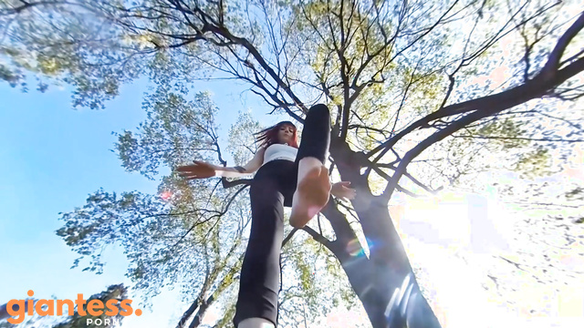 Canadian Giantess - Chased by the Rebel, Ground Trembling with Each Giantess Step