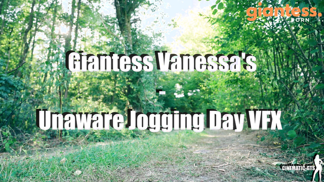 Cinematic-GTS - Giantess Vanessa Jogging Unaware on a Bright Sunny Day