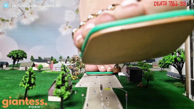 Giantess FootyQueen - Walking in My Green Heels, Ready to Destroy the Next City Part 6
