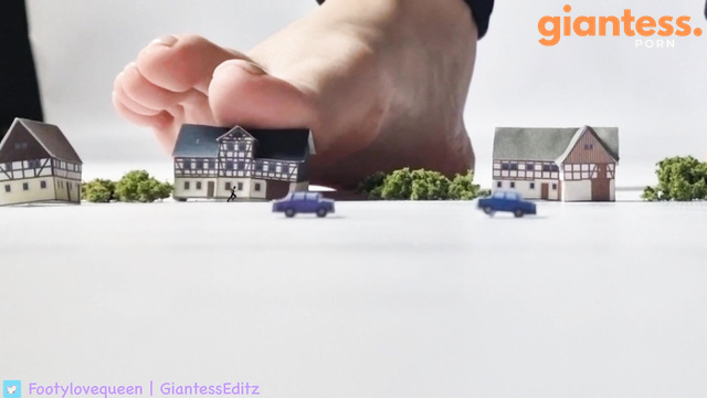 Giantess FootyQueen - Tiny People Panic But Giantess Remains Unfazed Part 2