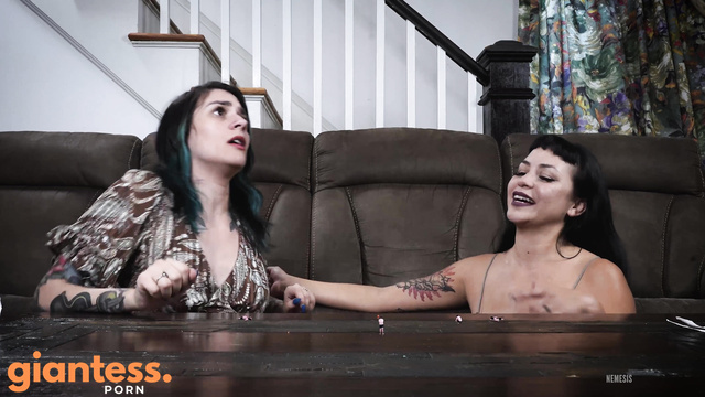 Nemesis - Giantess Mia and Sushii Relaxing with Their Tiny Companions