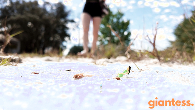 Desert Tremors: Tiny Man Struggle Against a Giantess