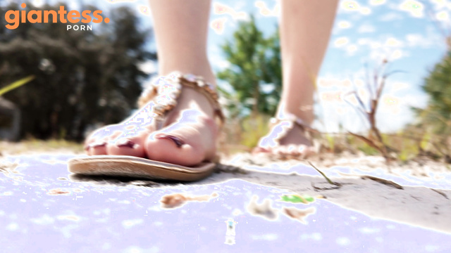 Desert Tremors: Tiny Man Struggle Against a Giantess