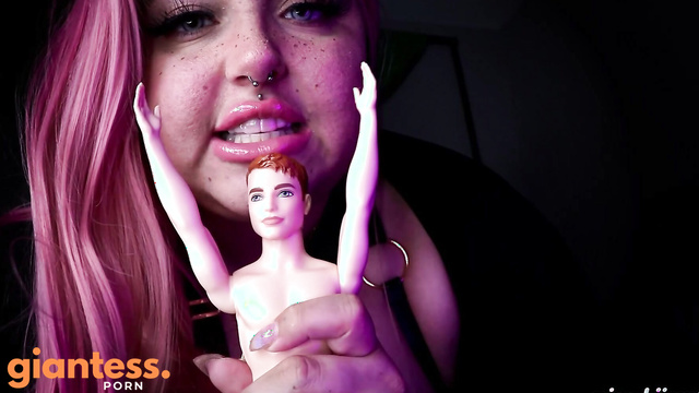 Bijoux - Gorgeous Pinky Chubby Giantess Hurts Her Tiny Toy Man