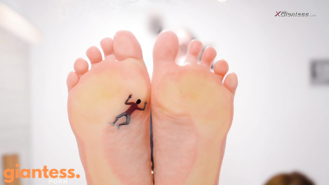 XGiantess - Caught Under Her Giant Step: Stepsister’s Gentle Play