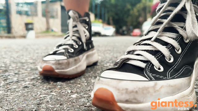 Rise Of The Giantess - Giantess Latina Power: Crushing The Streets in New Converse