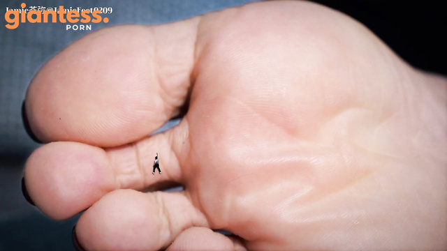 Jamie Feet - Unaware Squished Between Giantess Jamie's Sweet Bare Soles