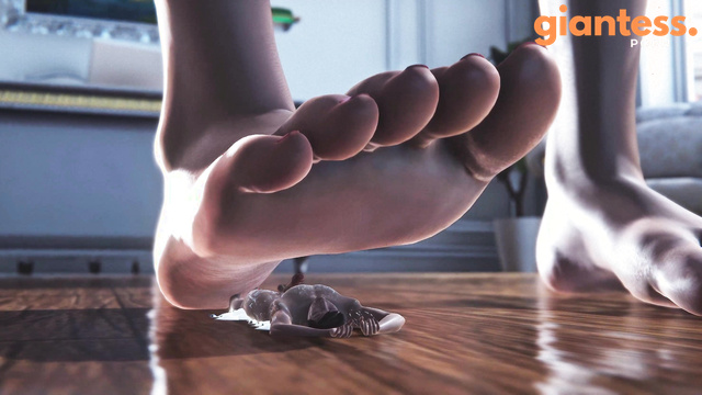Palaman2122 - Tiny Foot Fetishist Was Cum Squeezed By Barefoot Giantess