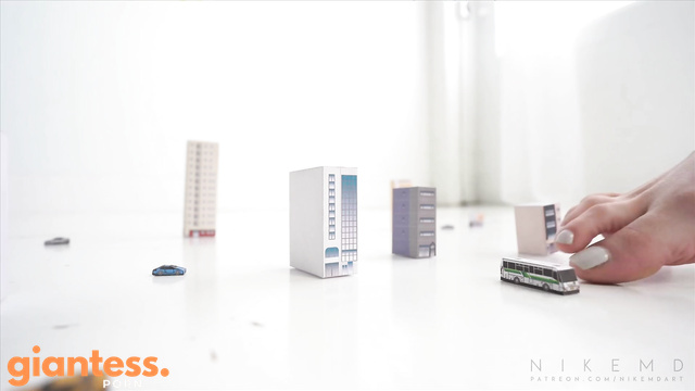 Nikemd - City in Ruins: Giantess Anastasia's Bare Soles Revenge