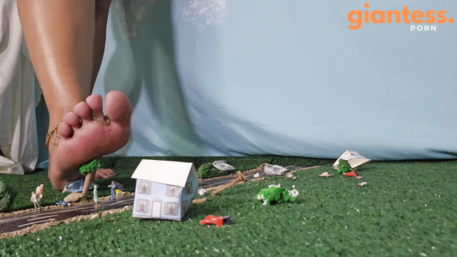 Dissatisfied Goddess - Mystery Destruction Of Tiny City By Giantess Soles