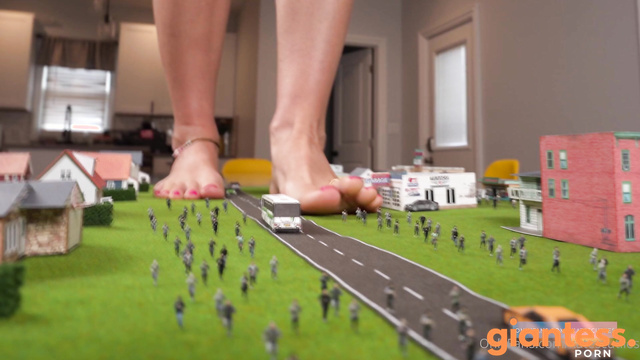 Goddess Kate - Tiptoeing Over a Tiny City With My Soft, Perfect Soles