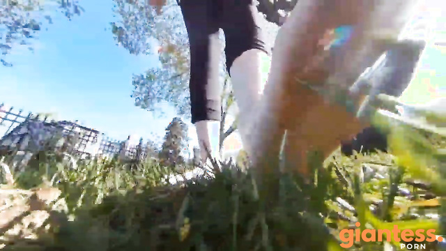 Canadian Giantess - Giantess Rebel Barefoot Walking Around The Park