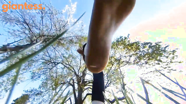 Canadian Giantess - Giantess Rebel Barefoot Walking Around The Park