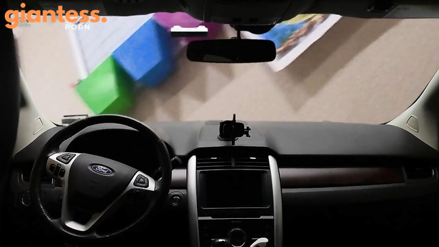 WorldUnseenFilms - Tiny Fan In Car Want To Ride On Giantess Soft Legs