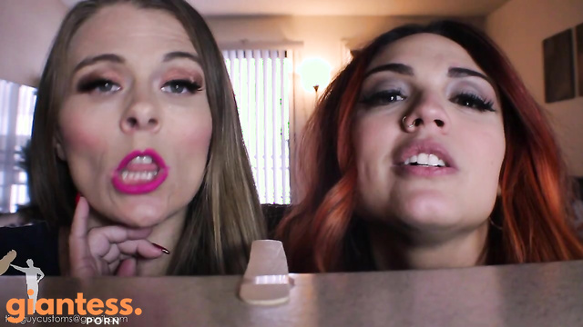 Tiny Guy Customs - Seductive Tongues And Lips: Kitty & Scarlett Session