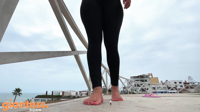 Rise Of The Giantess - The Colossal Step: Giantess Unaware of Her Tiny Victims