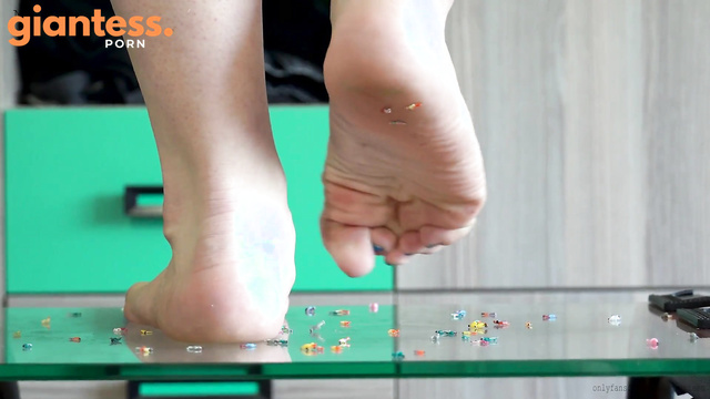 Giantess Noon - Crushing Micro Slaves Beneath Bare Feet Underglass