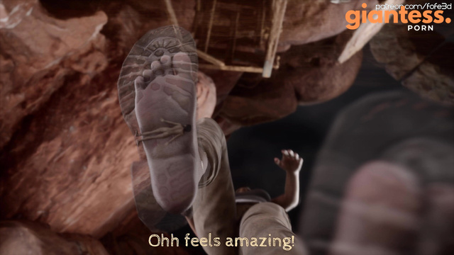 FoFe3D - Resting Inside Her Boots: A Break With Giantess Lara Croft