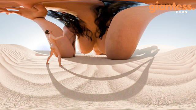 Curvy Giantess Tina Sphinx Lying Naked In Sahara Desert